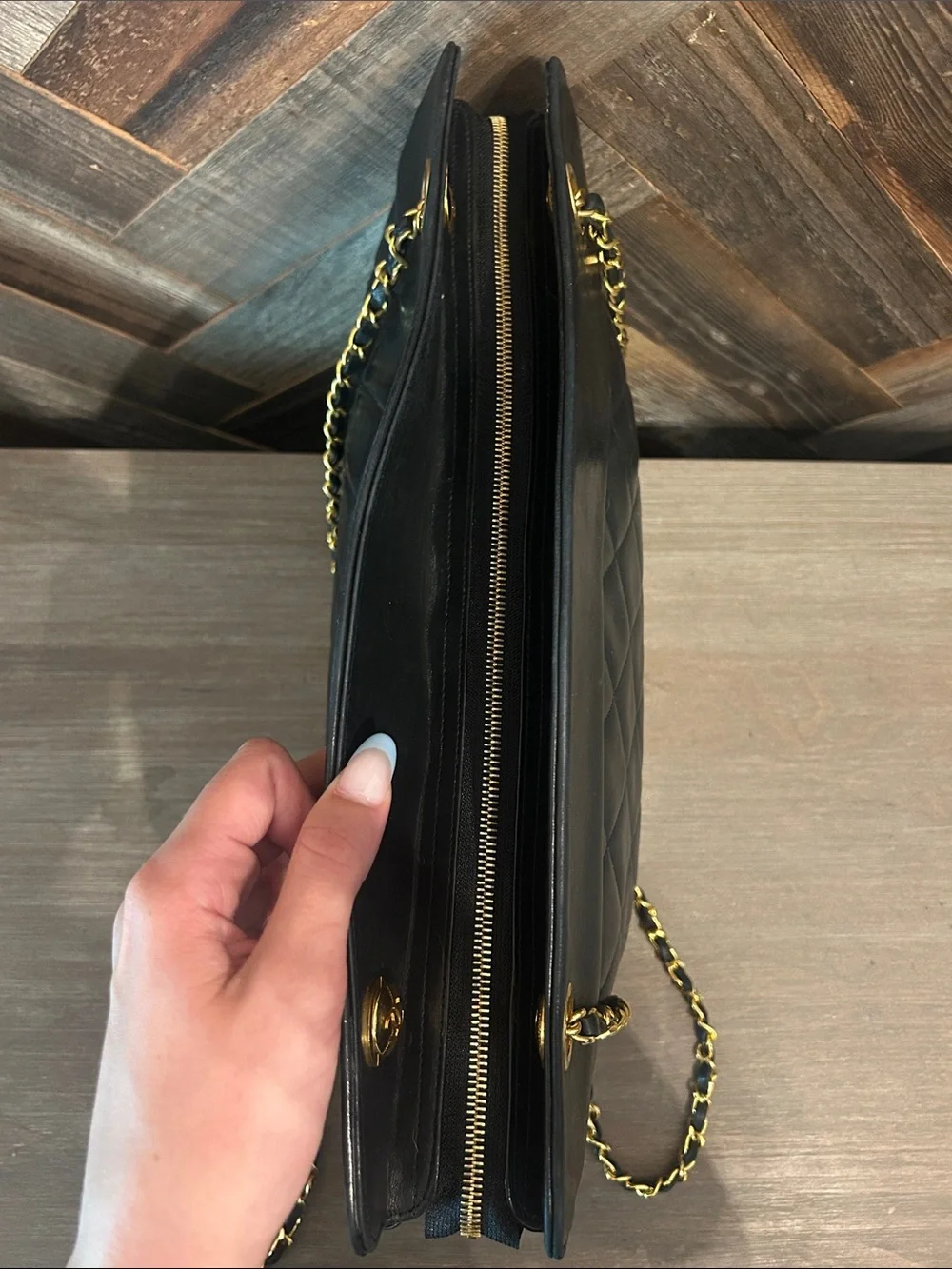 Vintage Chanel Quilted Lambskin Shoulder Bag
